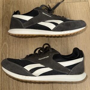 Reebok Classic Nylon Sneakers Size 8 Women's  Black/White Retro Comfort